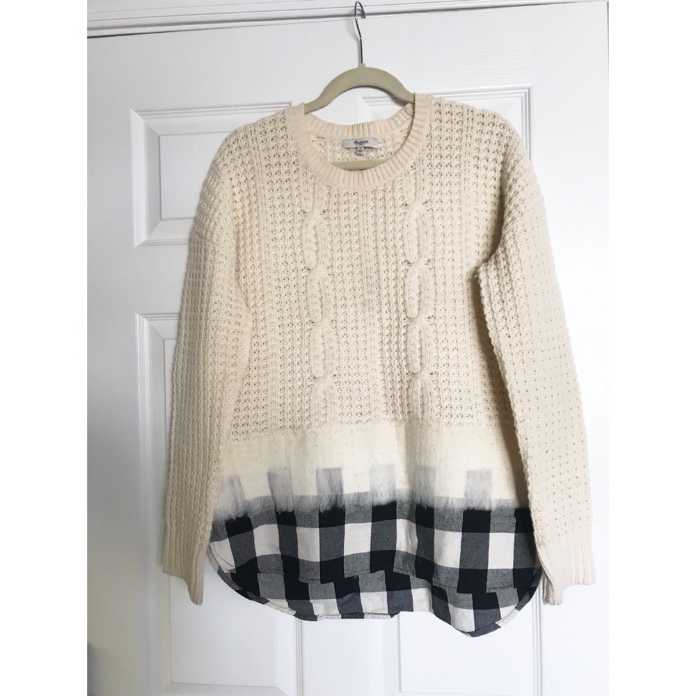 Chunky Knit Felted Flannel Sweater Madewell